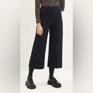 Josephine cropped flare pant (navy)